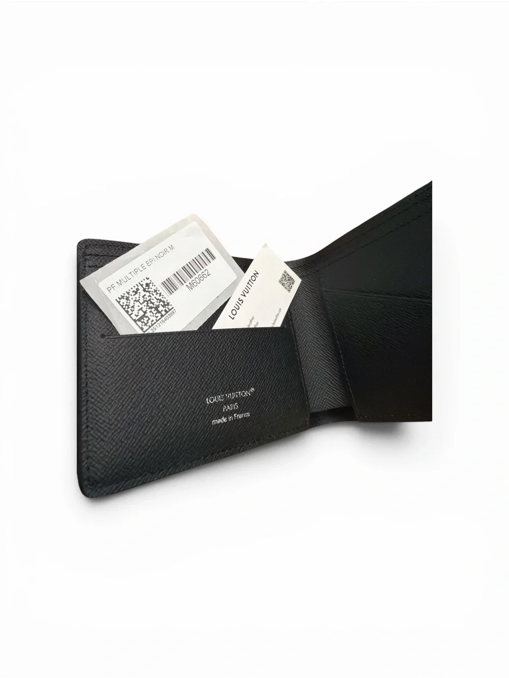 Louis Vuitton Black Epi Leather Bifold Money Clip Wallet